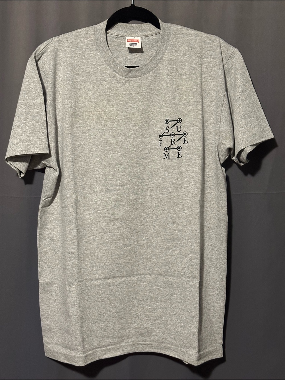 Supreme Circuit Tee (2014), Heather Grey, Large